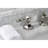 Kingston Brass Tudor Two-Handle 3-Hole Deck Mount Widespread Bathroom Faucet with Brass Pop-Up Drain-34130774