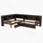 L-Shaped Platform Bed Twin Size With Trundle, Solid Wood Platform Bed With Storage Drawers And Shelves, No Spring Box Needed,Espresso-115815832