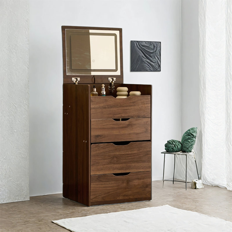 3 In 1 Vanity Desk With Flip Top Mirror