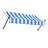 Awntech New Orleans Fixed Awning, 52.5"W x 24"H x 16"D, Black/White Stripe-28213132-28213388