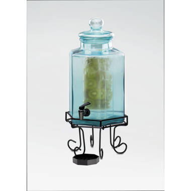 Acopa 2 Gallon Mason Jar Glass Hands-Free Beverage Dispenser