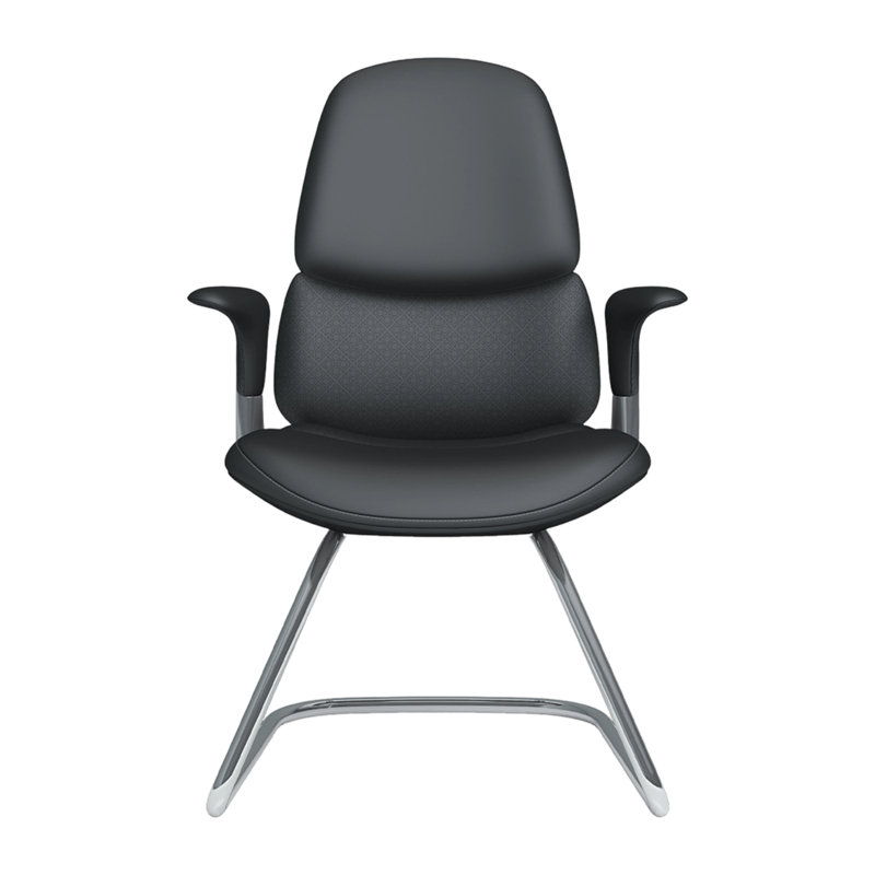 Genuine Leather Executive Chair，Home Desk Chair, Black