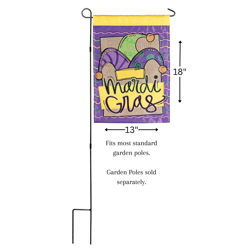 Chapeau de bouffon Flag Flag Mardi Gras, H 18 po x l 13 po