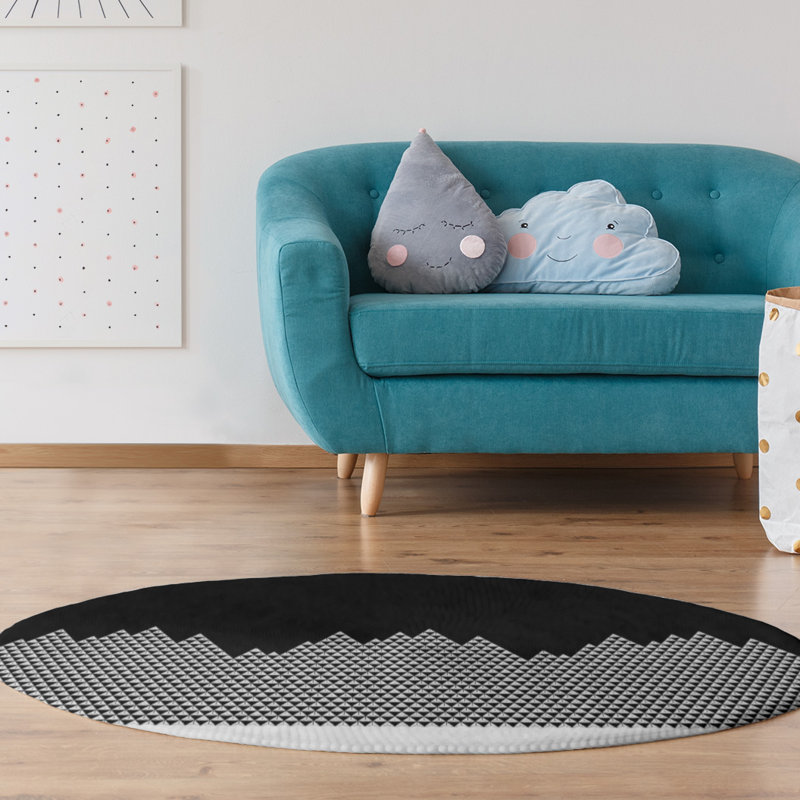 Chenille Indoor Rug, Round 5'