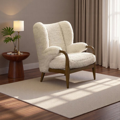 Élégante chaise de loisirs compacte avec molleton d'agneau