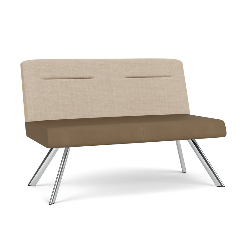 Causeuse en acier Willow, No, Argent argent, Chambray Limestone/ Patriot Plus Taupe