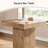 31.5 Inch Square Dining Table Counter Height Kitchen Table with Fluted Pedestal and Metal Footrest-751406300