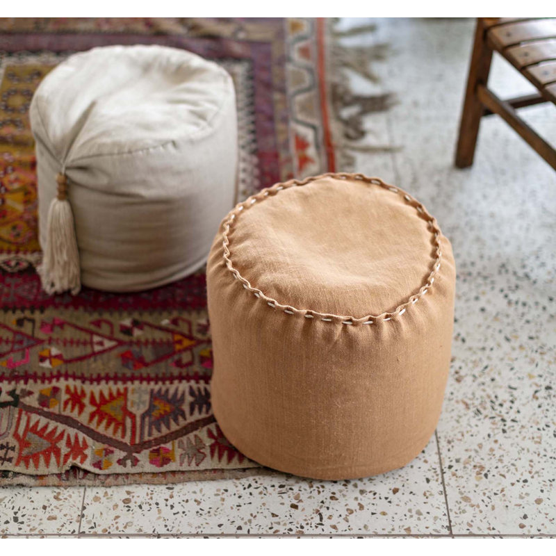 Paris 40Cm Wide Tufted Round Pouffe Ottoman
