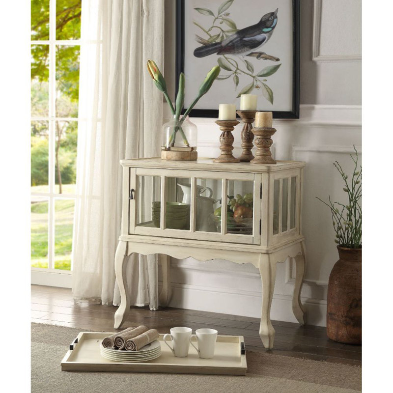 Hanna Accent Console Table, White Wood