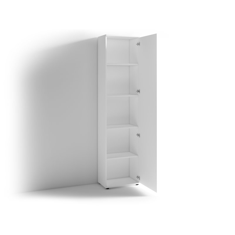 Deshaunta 1 Door Manufactured Wood Wardrobe, White