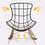 Chaise berçante en métal
