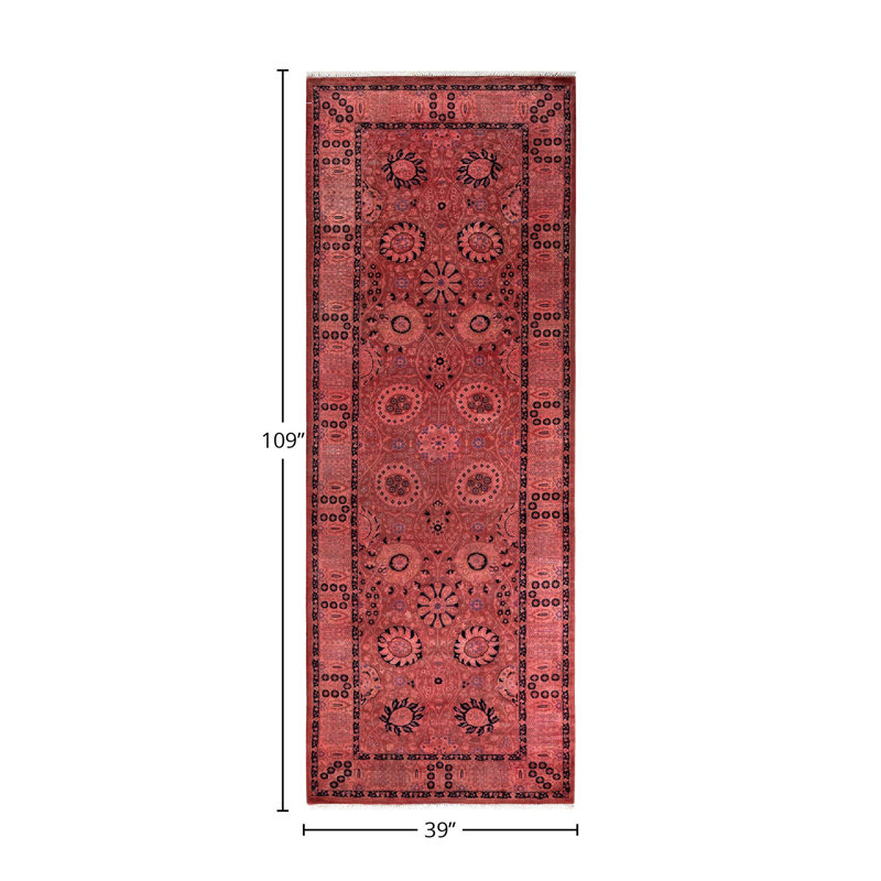 Cynthiaann One-of-a-Kind 3'3" x 9'1" Hand Knotted Area Rug