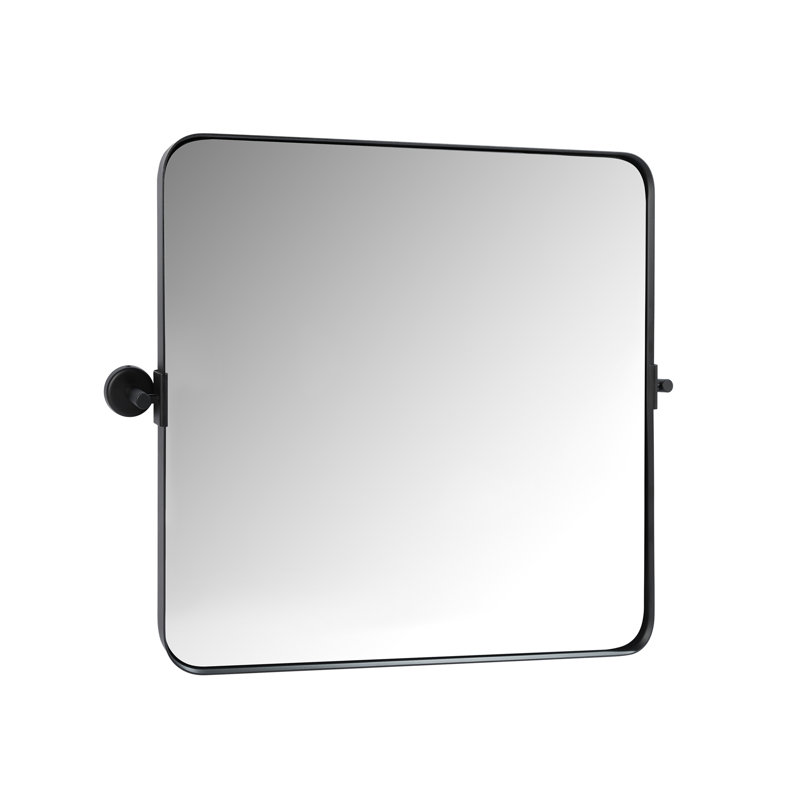Miroir de salle de bain pivotant Khylia, H 36 po x l 24 po x P 1,2 po, Noir