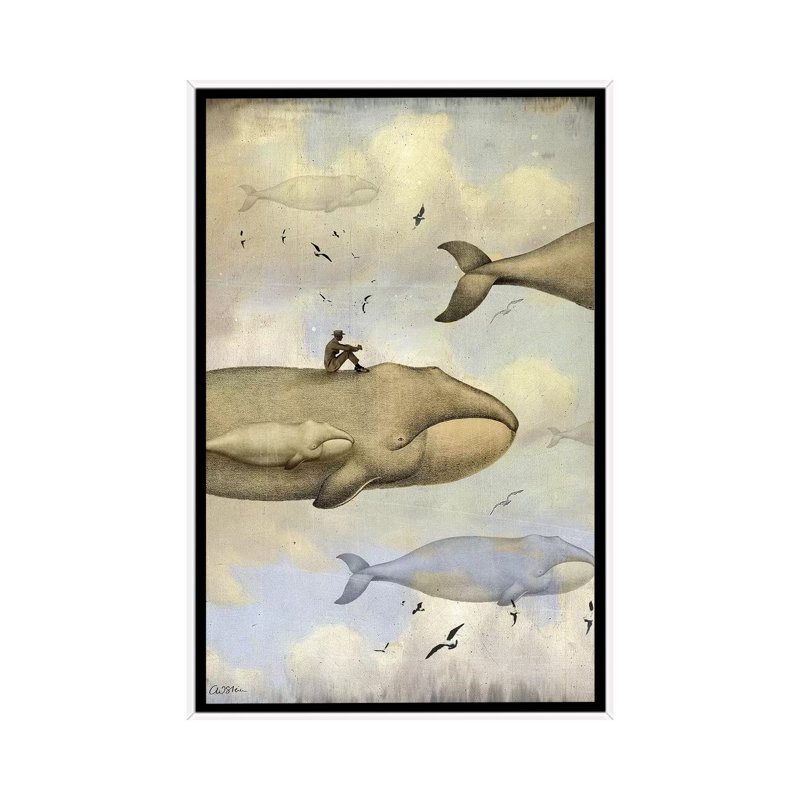 Contemplation par Catrin Welz-Stein - impression d'art graphique, H 26 po x l 18 po x 1,5 po, Toile blanche encadrée