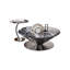 White Marble-Patterned Stone Round Nesting Coffee Table Set-129032250-129032253