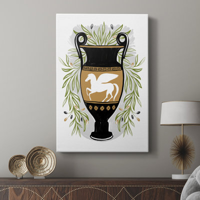 Greek Vases III -Custom Wrapped Gallery Cavas