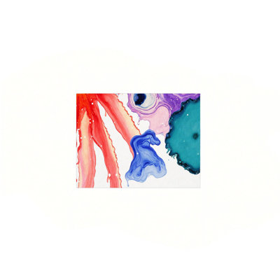 Art mural encadré en bois Fluck Art Blue Horse, 16 x 20