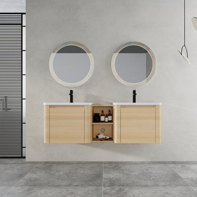 Ensemble de meuble-lavabo mural 60 po Modern