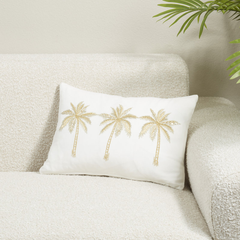 Palm Trees Throw Pillow Cover, Duck Down