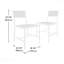 Meal - Chaise d'appoint Time pour salons confortables - Finition blanche, (ensemble de 2)