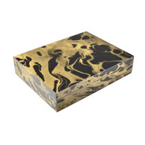 Addison Ross 9x12 Lacquer Box with Gold Black