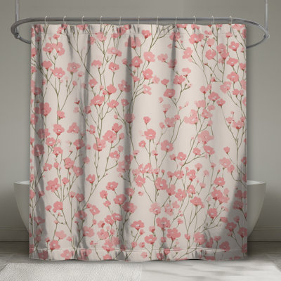 Floral Shower Curtain   Nature Bathroom Decor Cottage