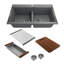 Baveno Lux 33'' L Double Basin Kitchen Sink-86519014