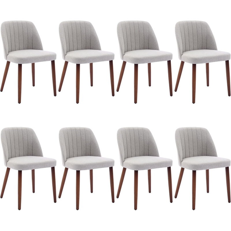 Upholstered Dining Chair, Gray, Gray, 8