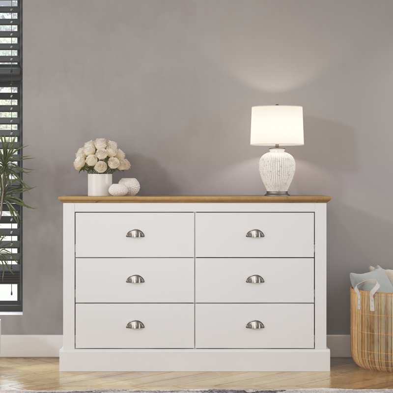 Sufy 3+3 Drawer Chest, White