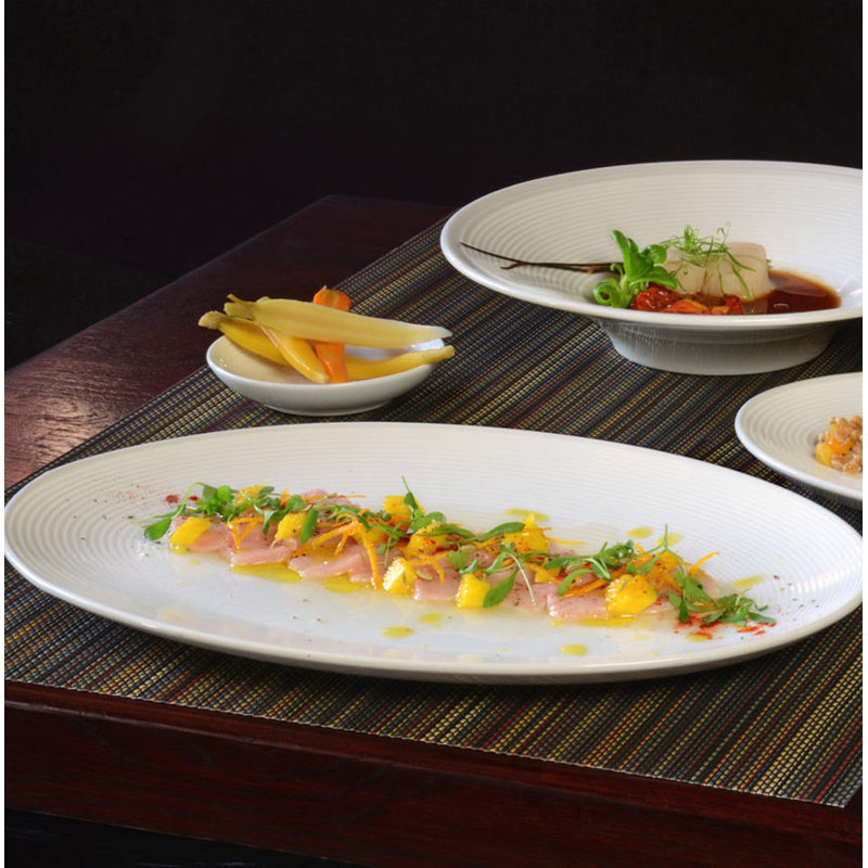 Assiette plate spirale ovale 10 po