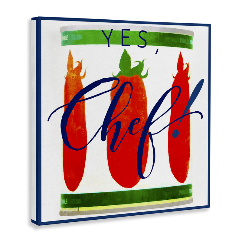 Art mural en toile «Yes Chef Can conserve» par Graffi * Tee Studios, H 24 po x l 24 po