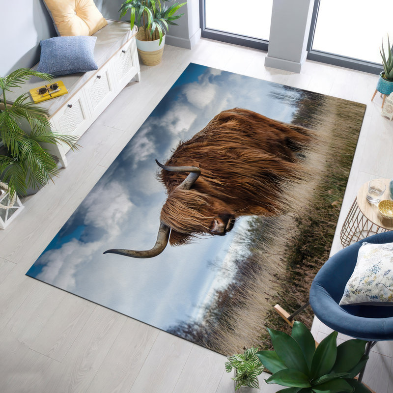 Artistic Floral Pattern With Pile Soft Printed Rug Offering Comfortable Underfoot Experience and Stylish Indoor Decor Enhancement