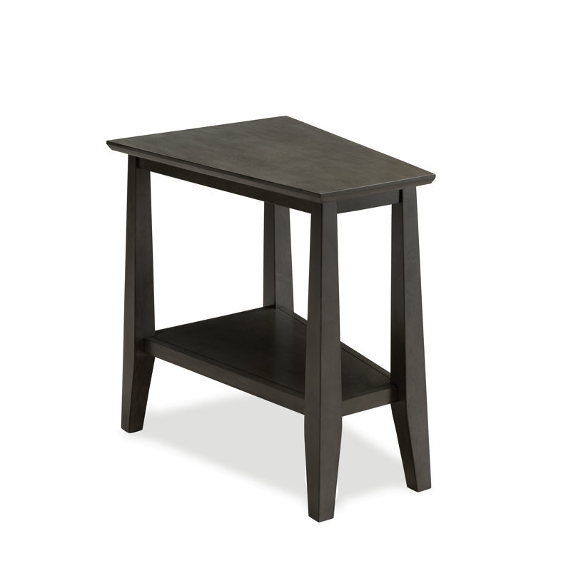 Hazleton Solid Wood Wedge Table, Smoke Gray