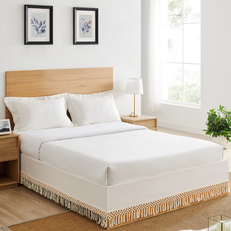 Boho Fringe Macrame 14" Bed Skirt by Sweet Jojo Designs