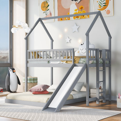 Lit superposé simple au dessus d'un lit double Perrie Kids