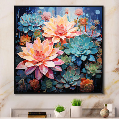 " Green Blue Succulent Serenade IV "