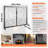 Fireplace Screen 1 Panel with Door, 39"(L) x31.6"(H) Spark Guard Cover, Sturdy Iron Mesh Fireplace Screen, Simple Installation, Free Standing Fire Fence Grate for Living Room Home Decor Vintage