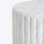 Table d'appoint d'extérieur sculptée Cicci, blanc-885170490