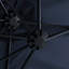 Grand parasol d'extérieur double face 14,8 pi avec manivelle (bleu marine) (sans base)-2000432906