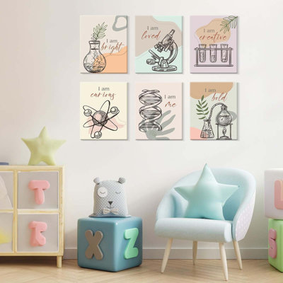 6 Piece Wrapped Canvas Wall Art