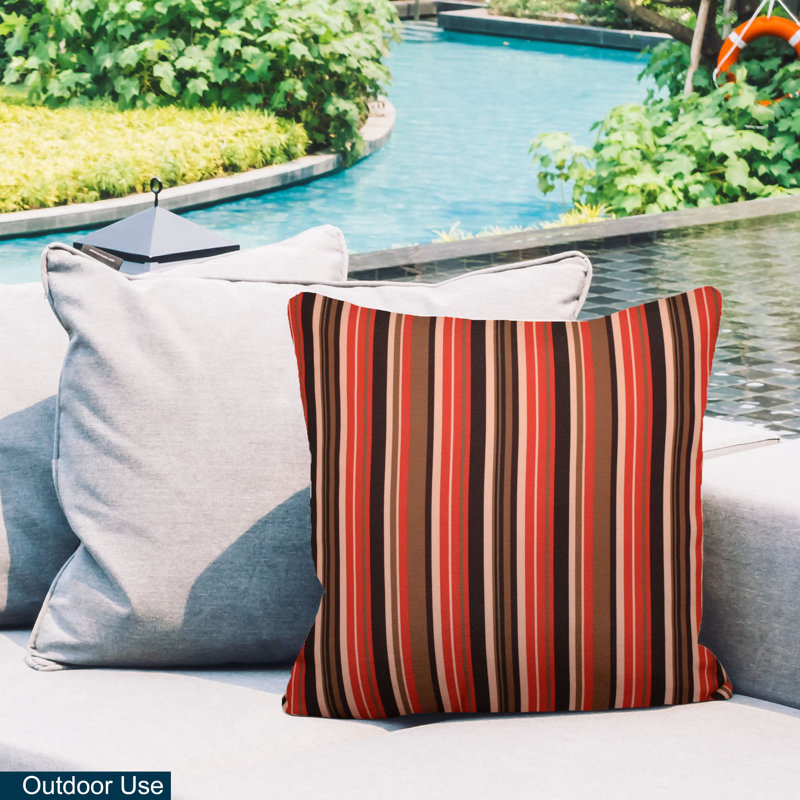 Coussin intérieur/extérieur Floral, Rouge