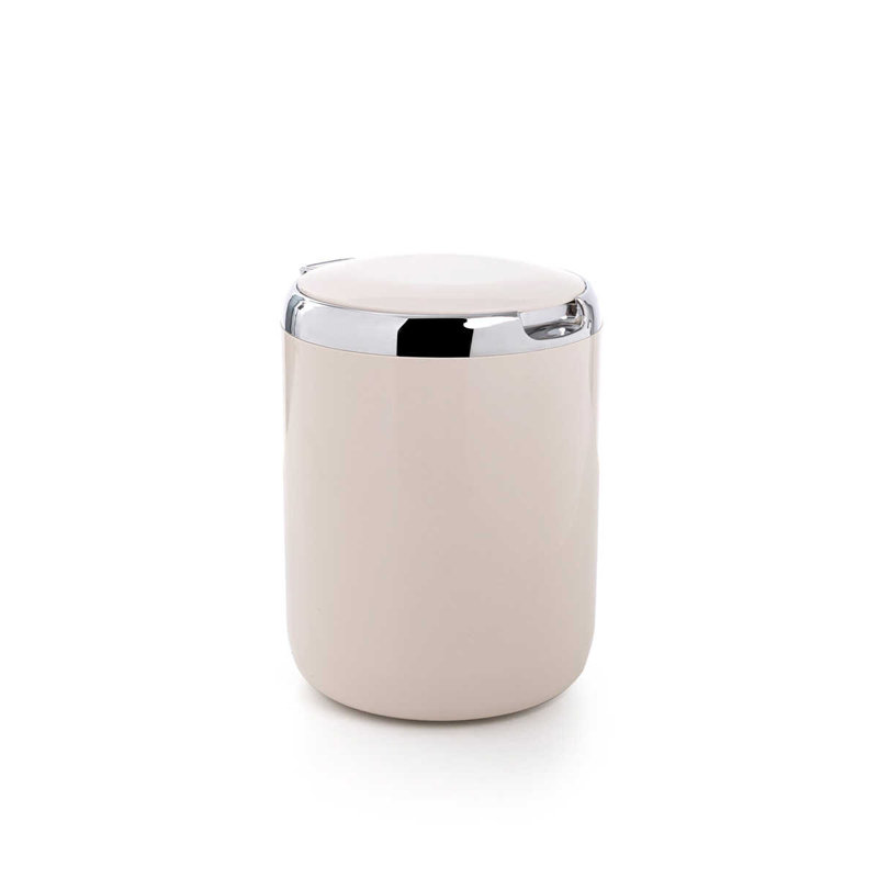 Poubelle en plastique imperméable 3 gallons Pasifik, Beige