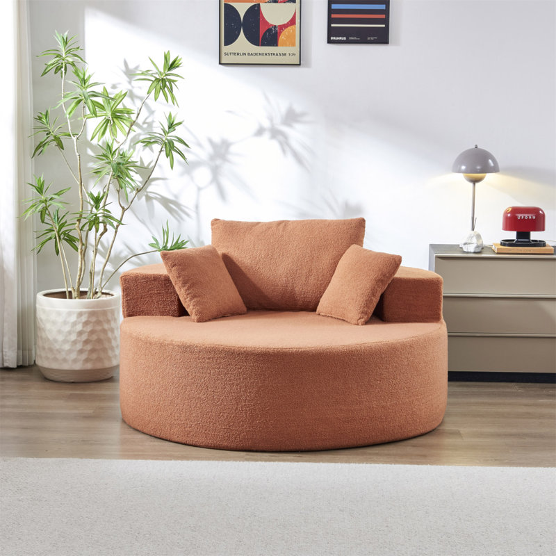 Chaise Teddy Plush, Orange