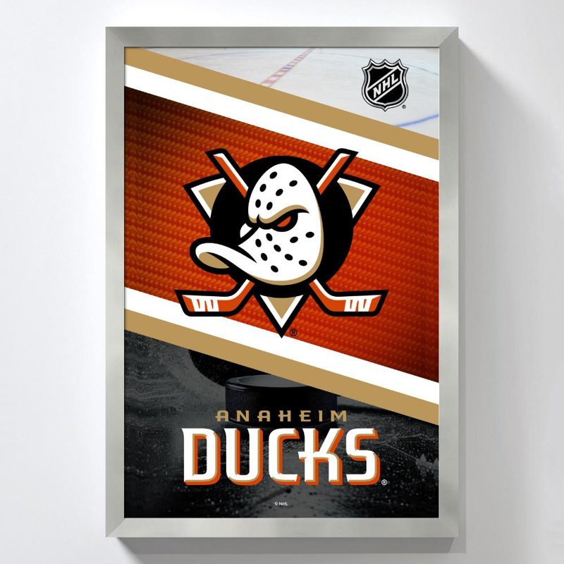 Peinture murale en acrylique d'Anaheim Ducks NHL, H 36 po x l 24 po, Inoxydable
