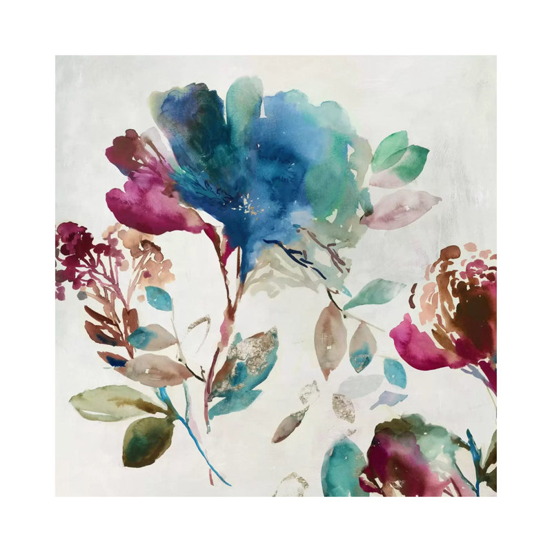 Blossoming I by Asia Jensen - Wrapped Canvas Painting, 30.48 cm H x 30.48 cm W