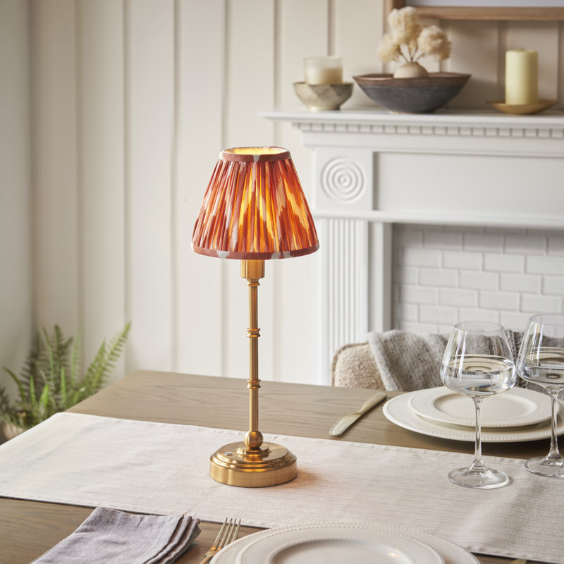 Burley Rechargeable Metal Table Lamp, Orange