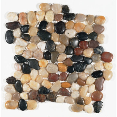 Mix Colour Polished Pebble Mosaic