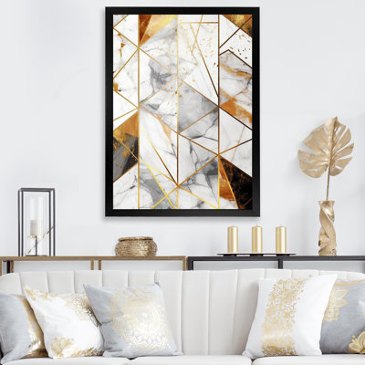 «Dufferin Exploration Golden Abstracted Symmetry V», reproduction d'art sur toile