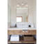 Luminaire de salle de bain style campagne moderne 3 lumières Grethe 25,5, lumière de grange de meuble-lavabo rétro, finition nickel brossé
