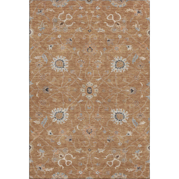 Premium Machine Washable Ducote AMF1137 Global Rug